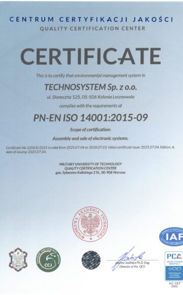Certificate 14001