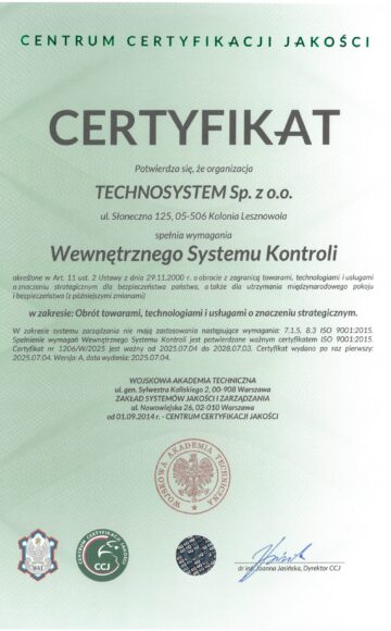 Certyfikat WSK